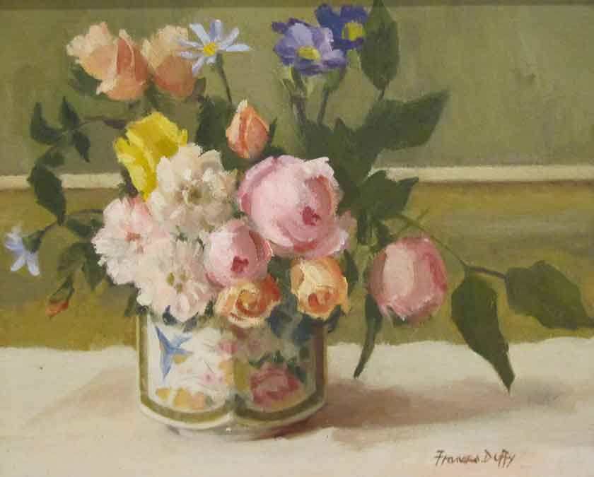 Posy in Japanese Vase by Frances Duffy, Oil 